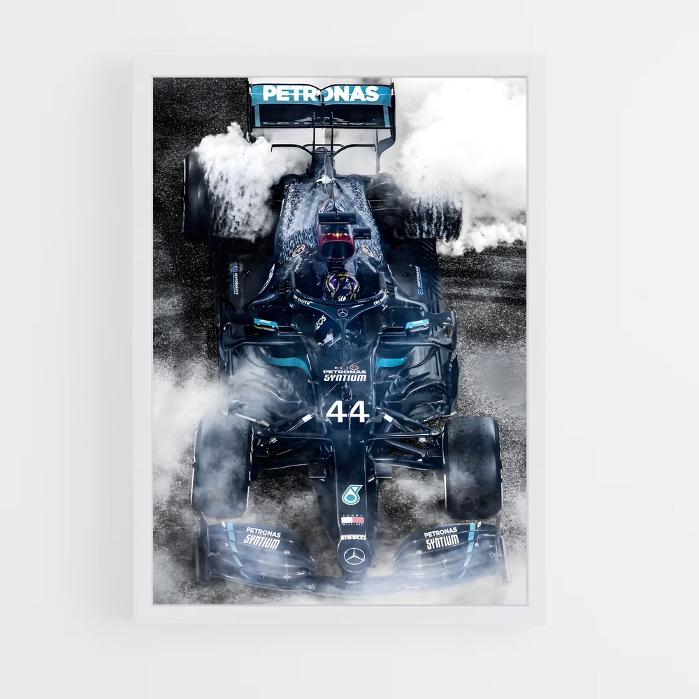 Poster Futuriste Mercedes – affiche Voitures de Formule 1 (vue 3)